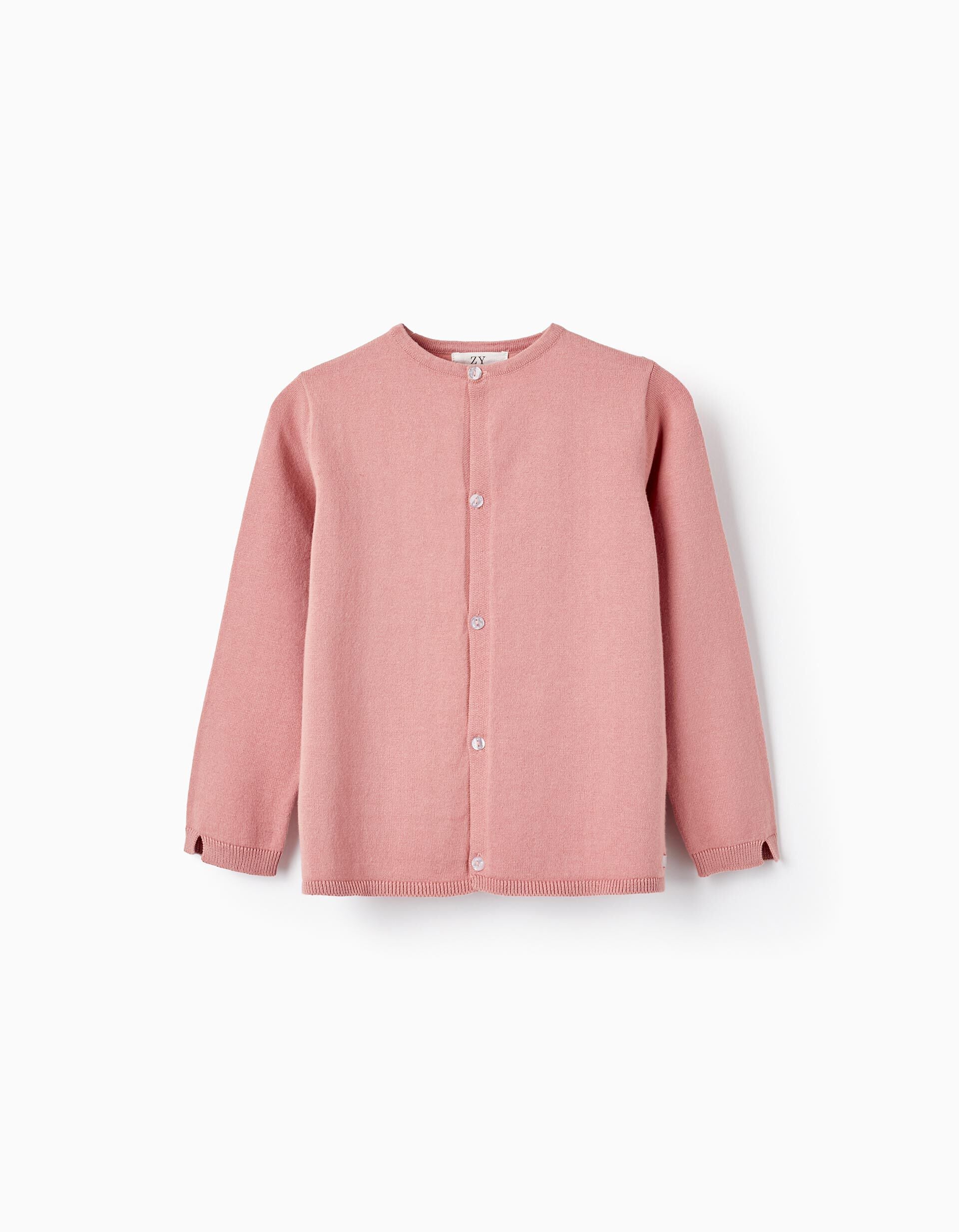 Knitted Cardigan for Girls Light Pink | Saudi Arabia