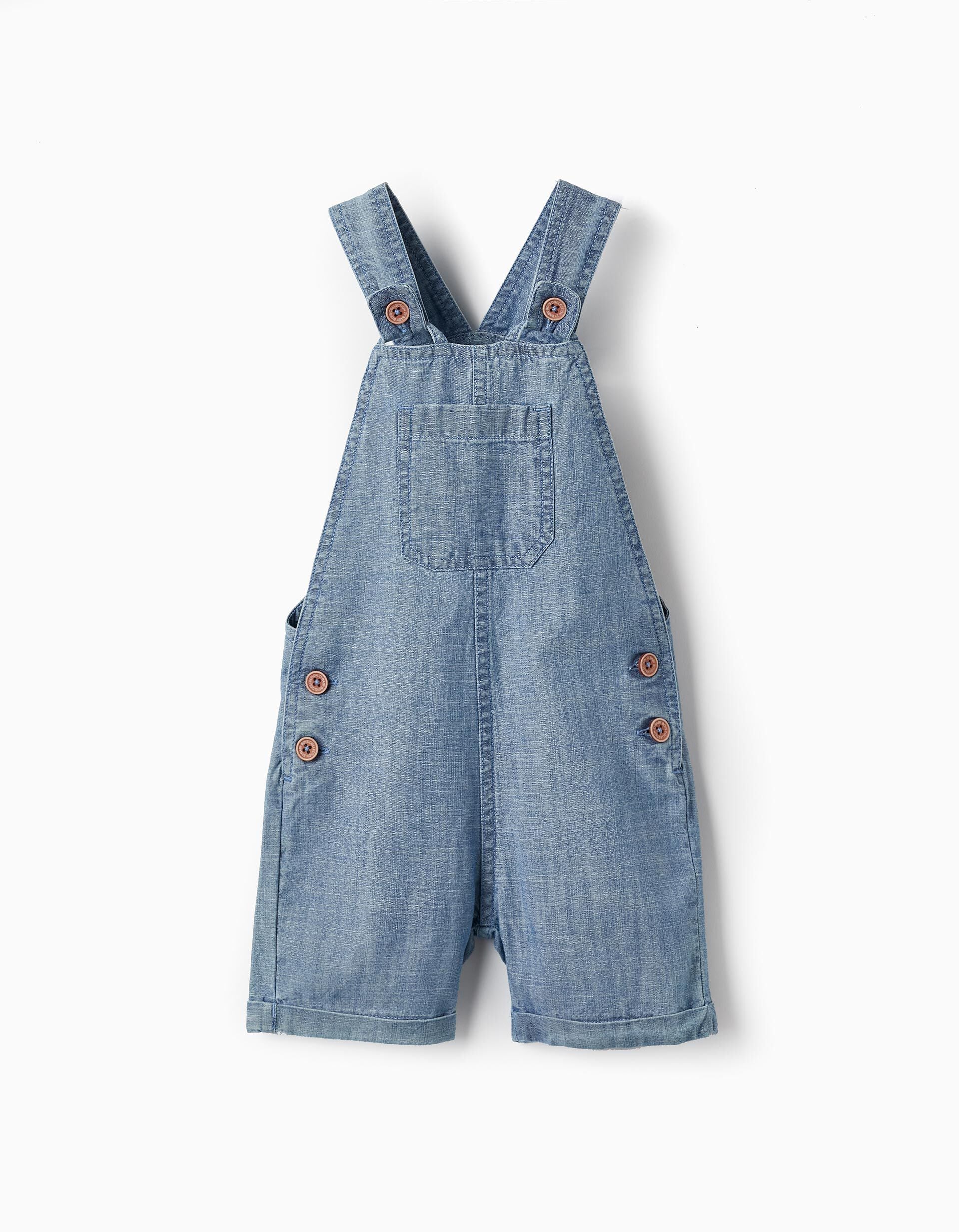 Cotton Denim Dungarees for Baby Boys Blue | Saudi Arabia