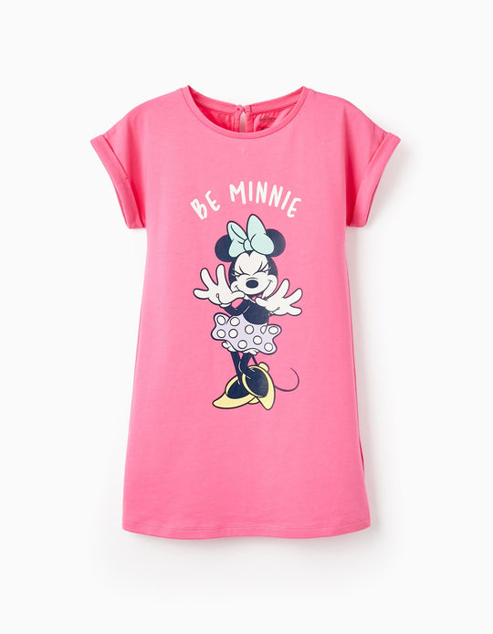فستان قطن للفتيات "Be Minnie"، زهري
