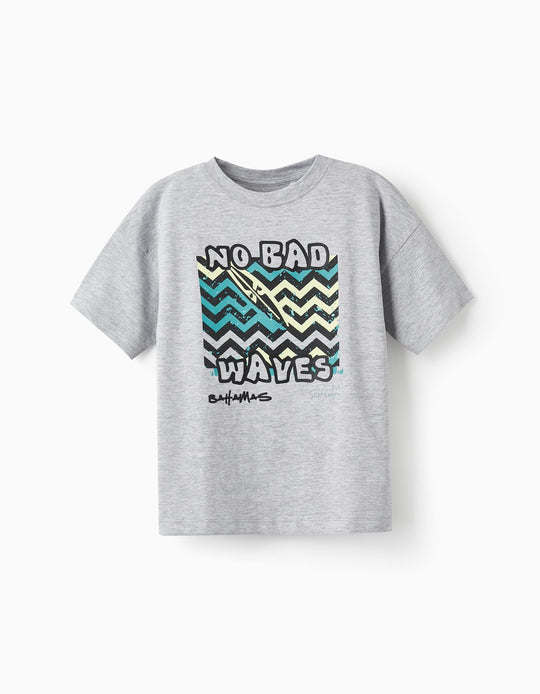 Cotton T-Shirt for Boys 'Nature Takeover', Grey