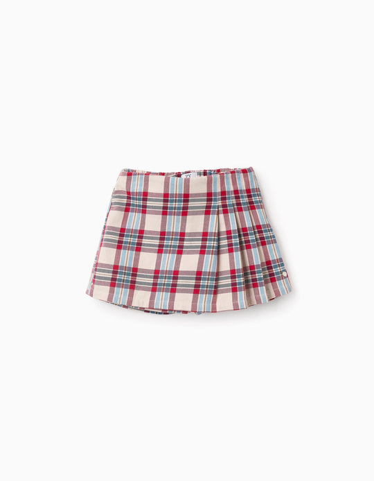 Skort with Check Pattern for Girls 'You&Me', Multicolour