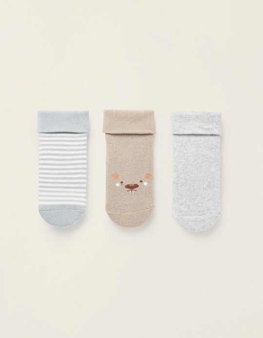 Pack of 3 Socks for Baby Boys 'Dots', Multicolour