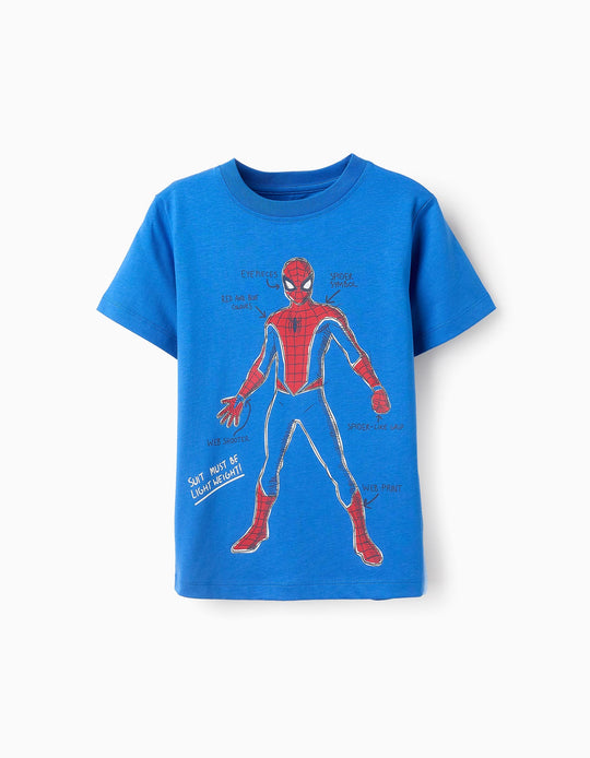Cotton T-shirt for Boys 'Spider-Man', Blue