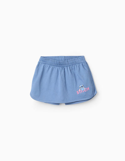 Cotton Skort for Girls 'Stitch', Blue