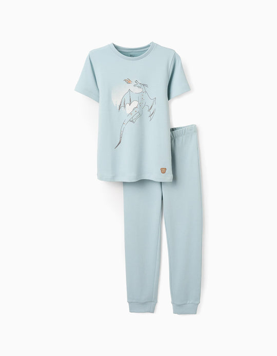 Cotton Pyjama for Boys 'Dragon', Turquoise