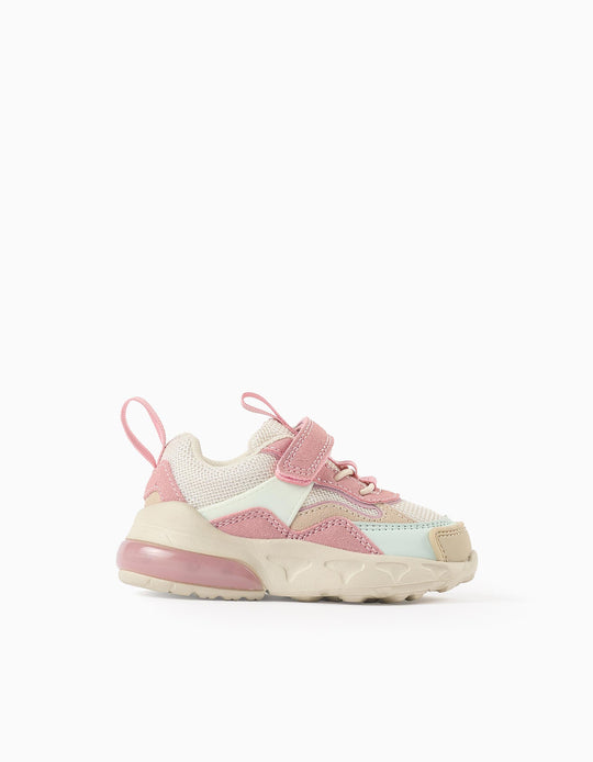 Light-up Trainers for Baby Girl ‘ZY Superlight Runner’, Pink/Beige