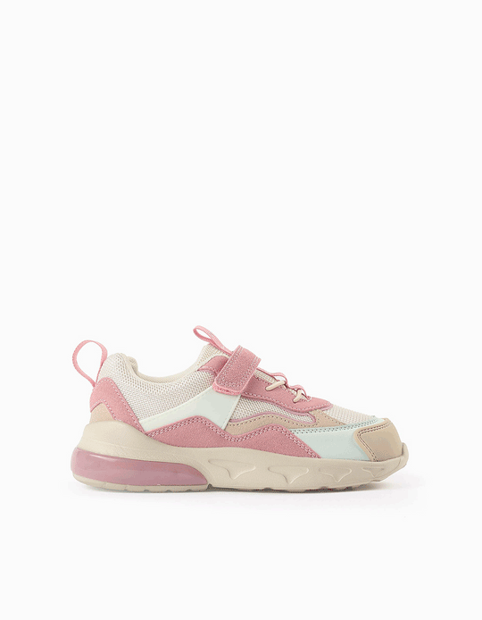 Light-up Trainers for Girls 'ZY Superlight Runner', Pink/Beige