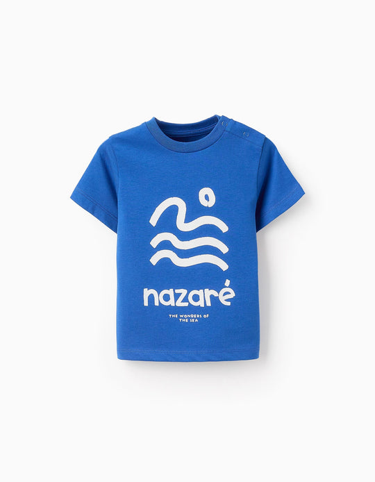Cotton T-shirt for Baby Boys 'Nazaré', Blue