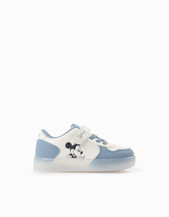 Light-up Trainers for Baby Boys 'Mickey', White/Blue
