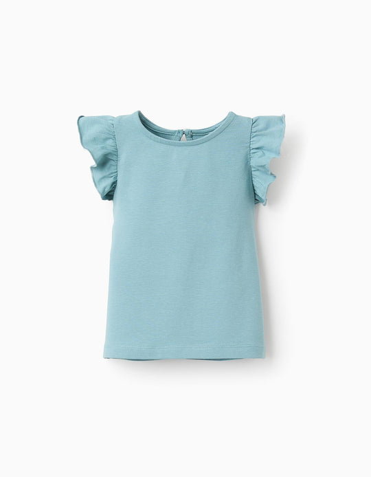 Vest Top with Ruffles for Baby Girls, Green
