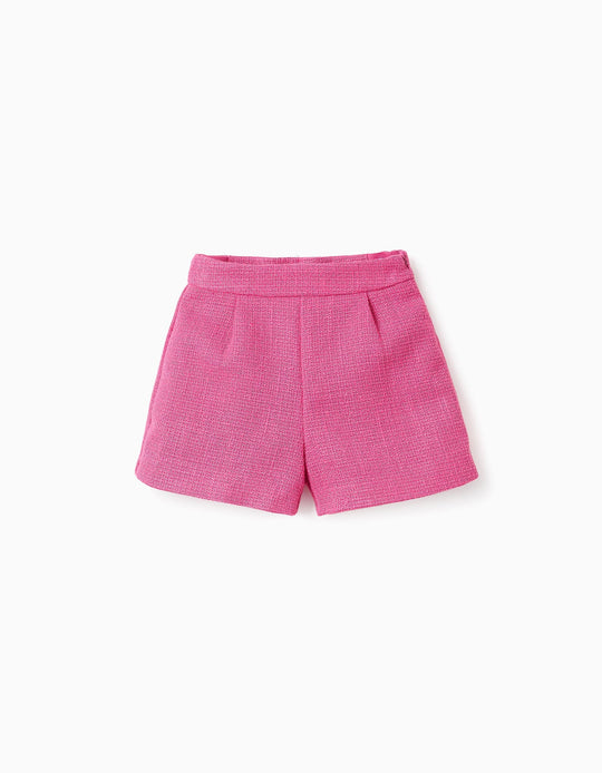 Tweed Shorts for Baby Girls, Pink
