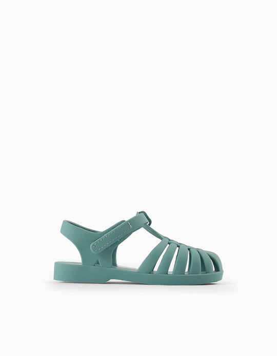 Flexible Rubber Sandals for Baby 'Jellyfish', Turquoise