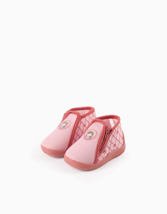 Slippers with Zip for Baby Girls 'Princess', Pink
