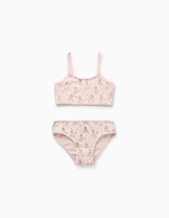 Top + Briefs for Girls 'Disney Princesses', Pink