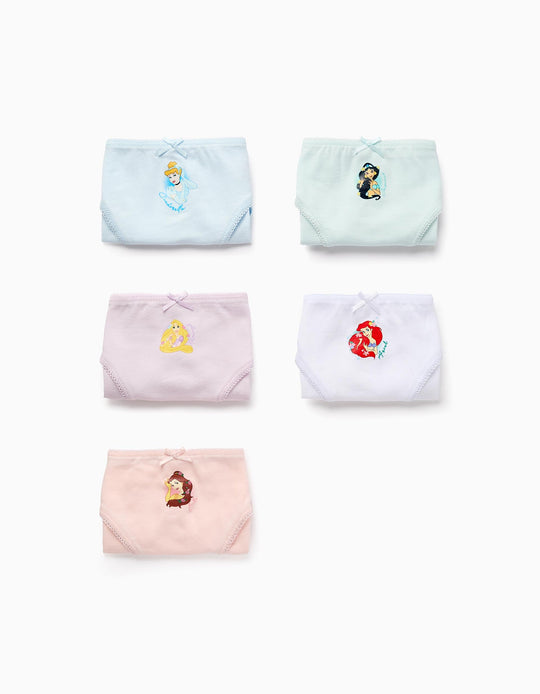 Pack of 5 Briefs for Girls 'Disney Princesses', Multicolour