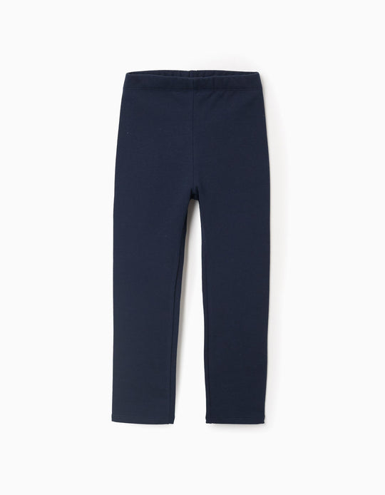 Ruffled Leggings for Girls, Dark Blue