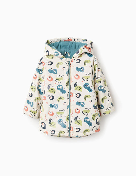 Hooded Rubber Parka for Baby Boys, Beige