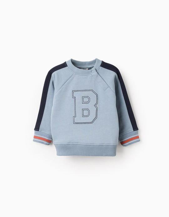 Cotton Raglan Sleeves Sweatshirt for Boys 'B', Blue