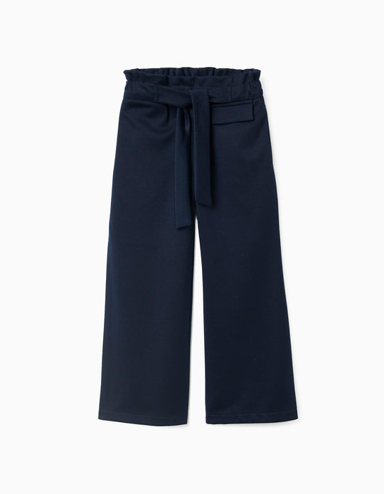 PANTS KNIT CHECKS, DARK BLUE, SMS