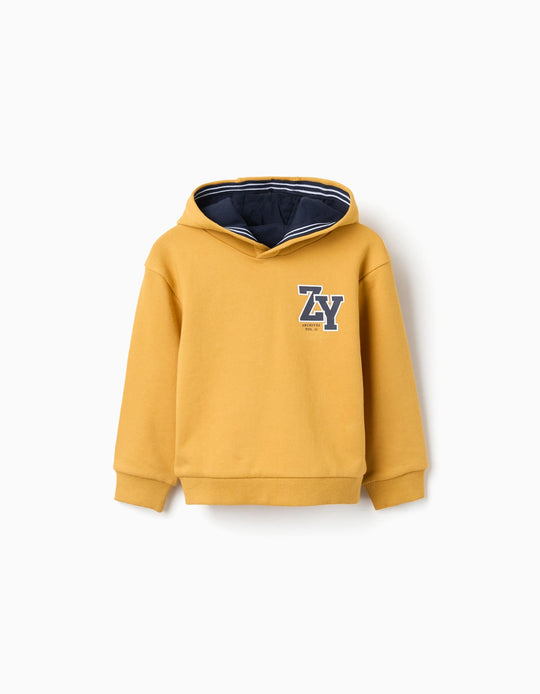 SWEAT FLEECE COTTON, YELLOW, 12/18M