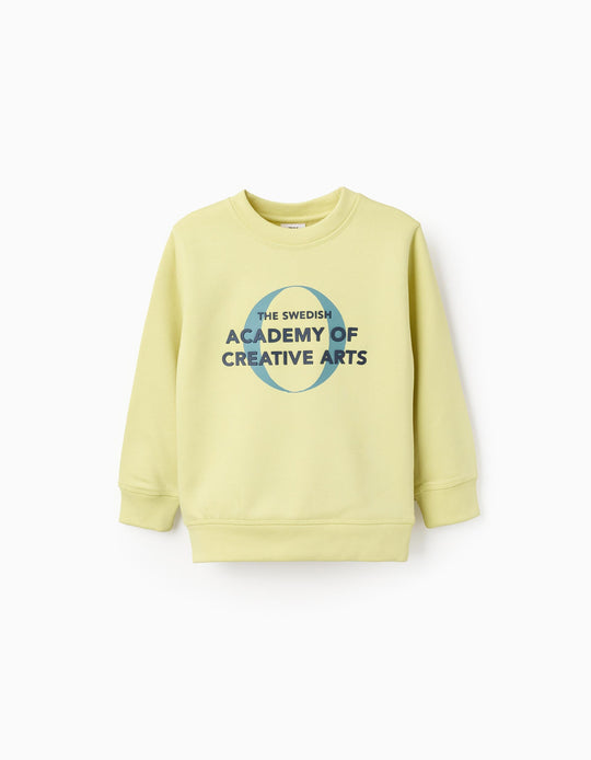 Brushed Sweatshirt for Boys 'Art', Yellow