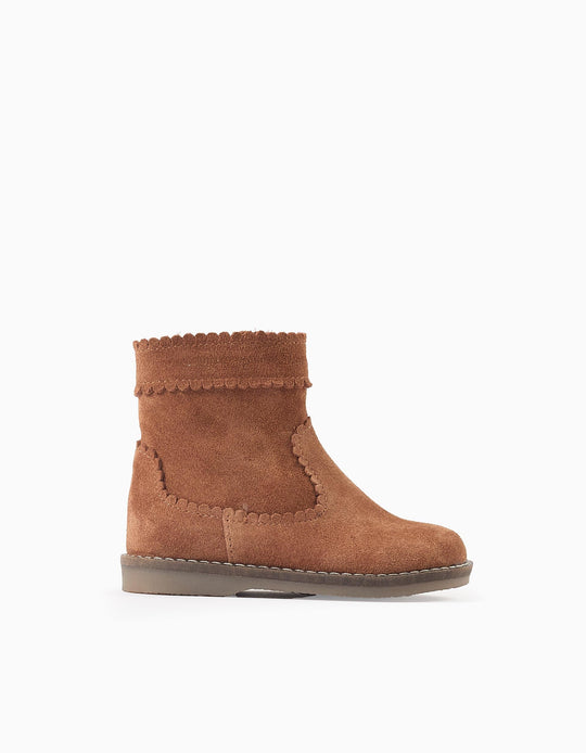 BOOTS SUEDE LEATHER, DARK BEIGE, SMS 24
