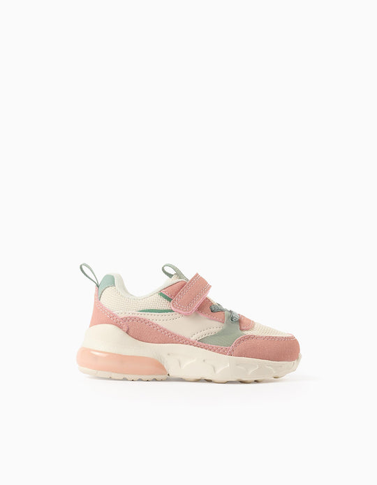حذاء مضيء للرضع البنات "Superlight Runner"، زهري/بيج