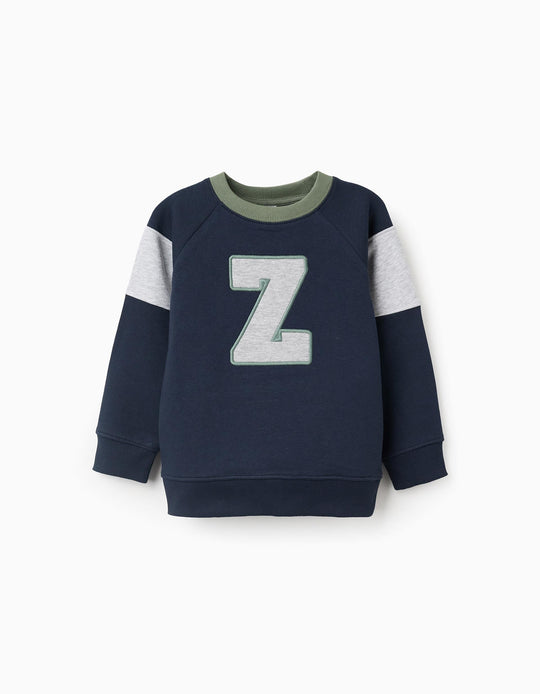 FLEECE SWEATER, DARK BLUE, 11/12