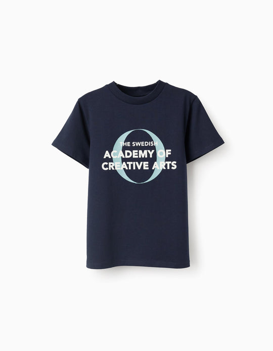 Long-sleeved Cotton T-shirt for Boys 'Swedish', Blue