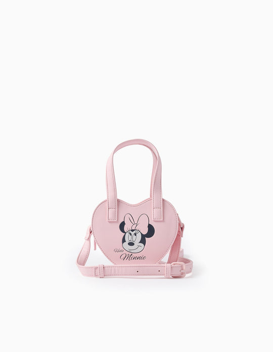 Heart-Shaped Crossbody Bag for Babies and Girls 'Minnie', Pink