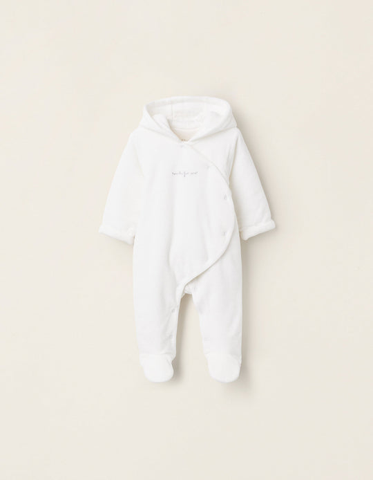 OVERALL VELVET, WHITE, 12/18M
