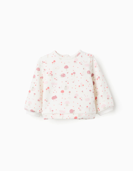 SWEATER PLUSH FLEECE, WHITE, 0/0M