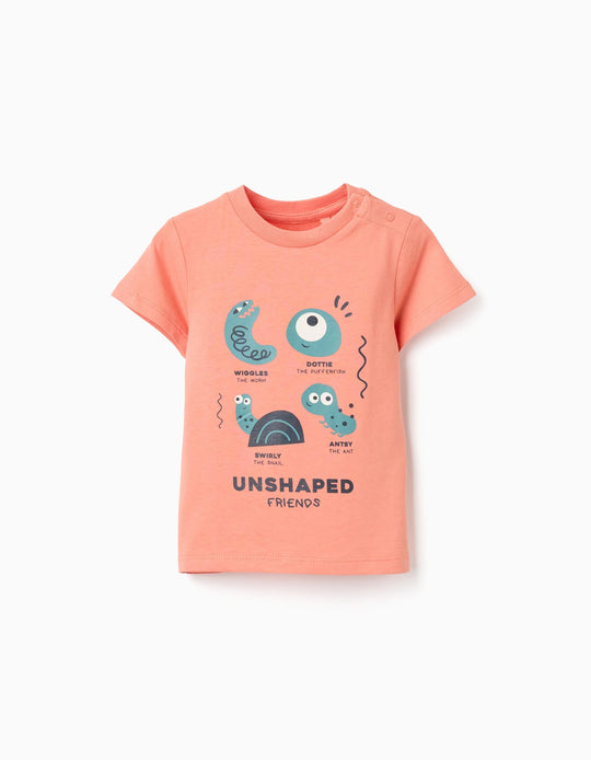 SS TSHIRT JERSEY, ORANGE, 12/18M