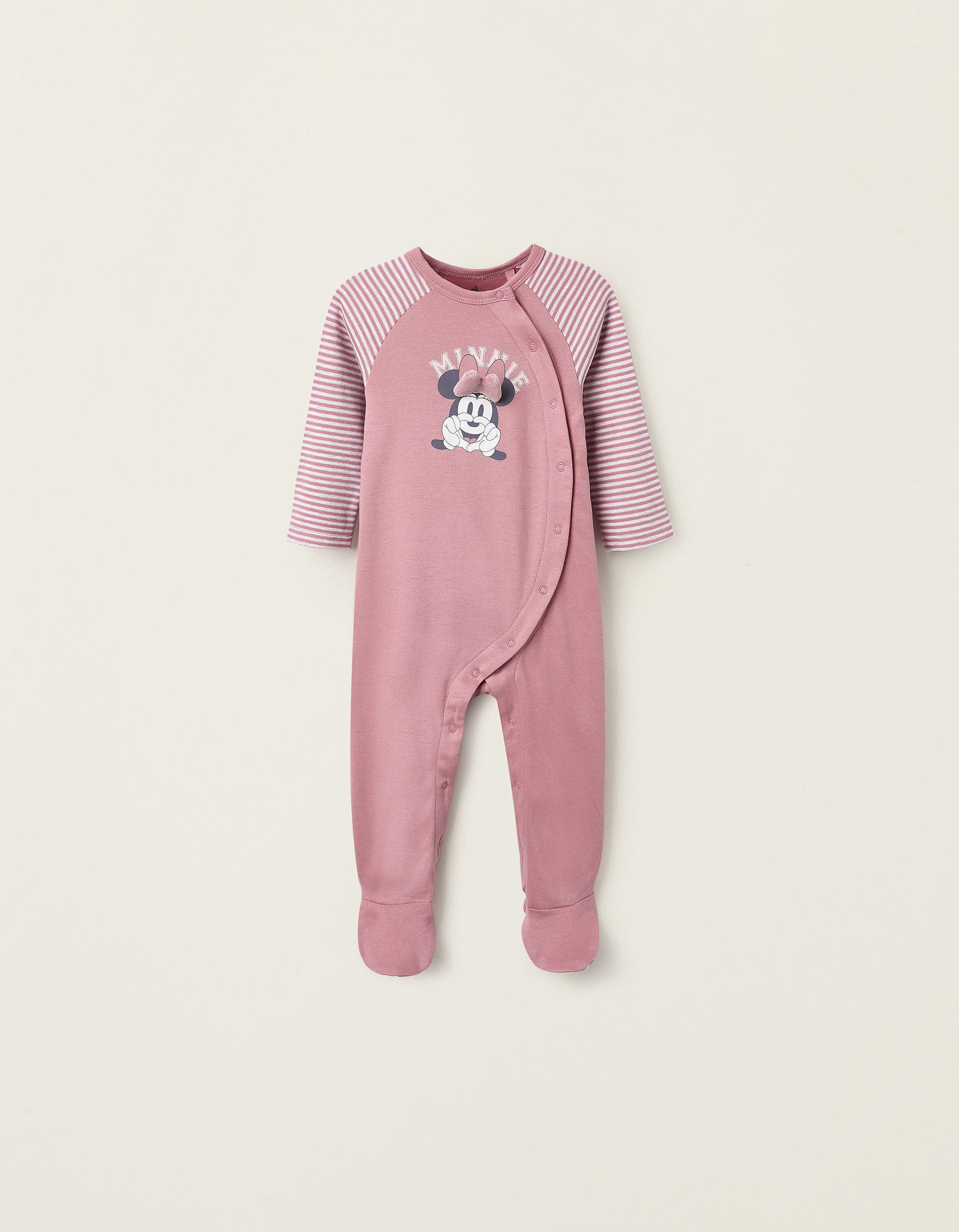 Cotton Sleepsuit for Baby Girls 'Minnie' Pink | Saudi Arabia