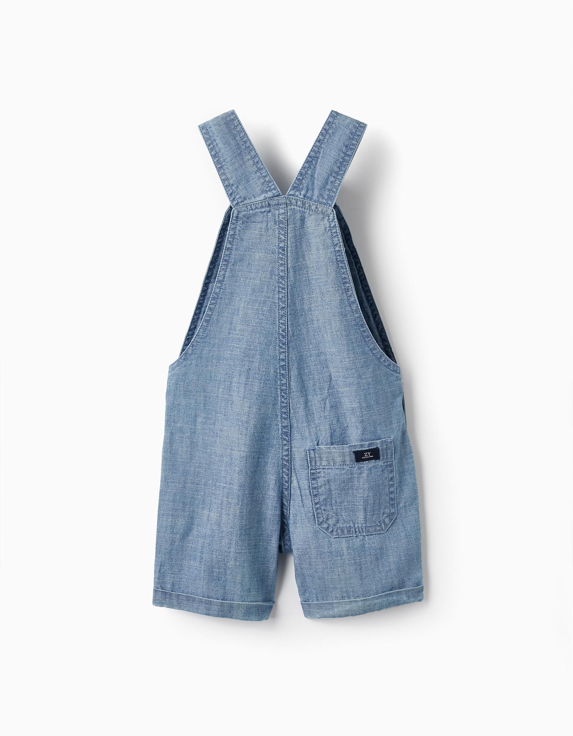 Cotton Denim Dungarees for Baby Boys Blue | Saudi Arabia