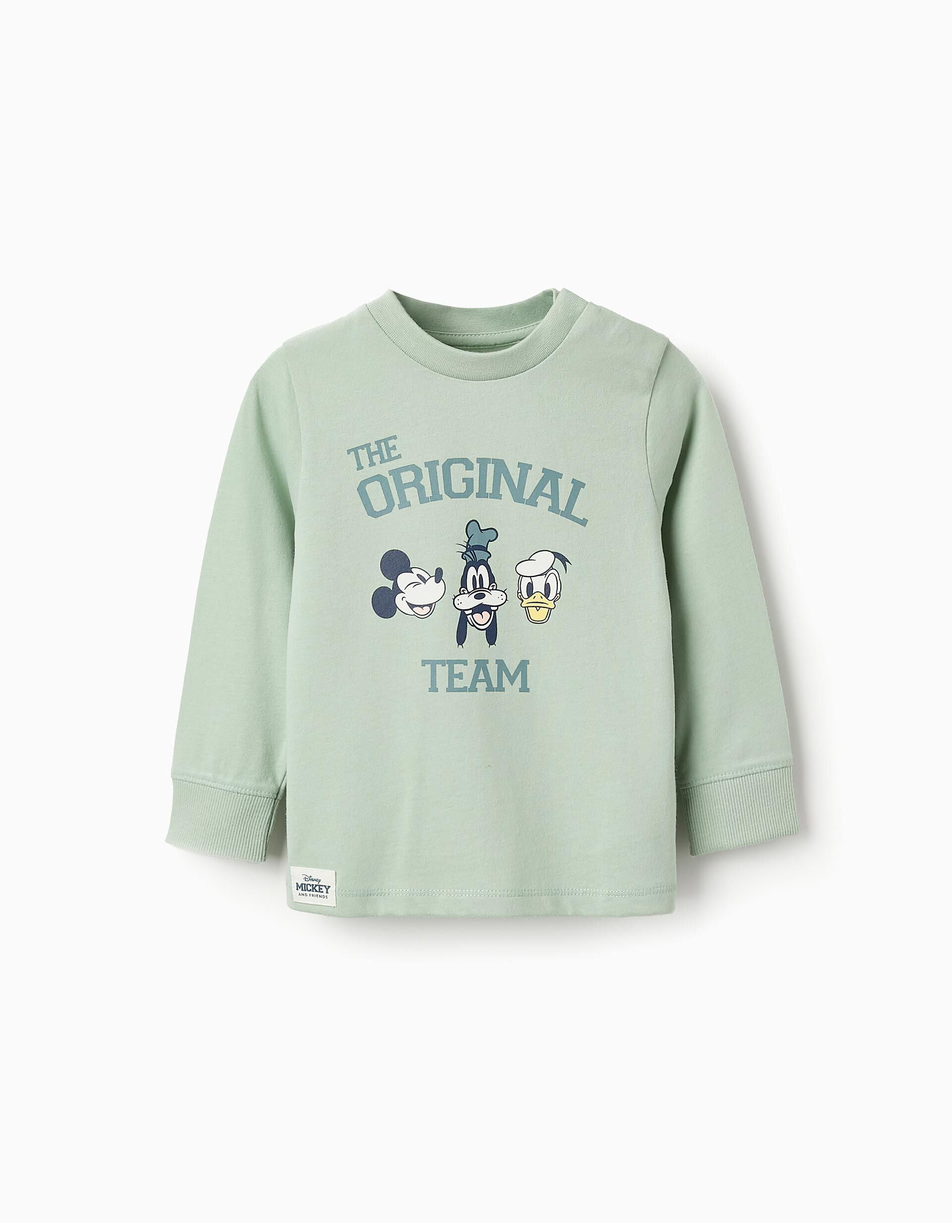 Long-sleeved T-shirt for Baby Boys 'Mickey & Friends' Green | Saudi Arabia