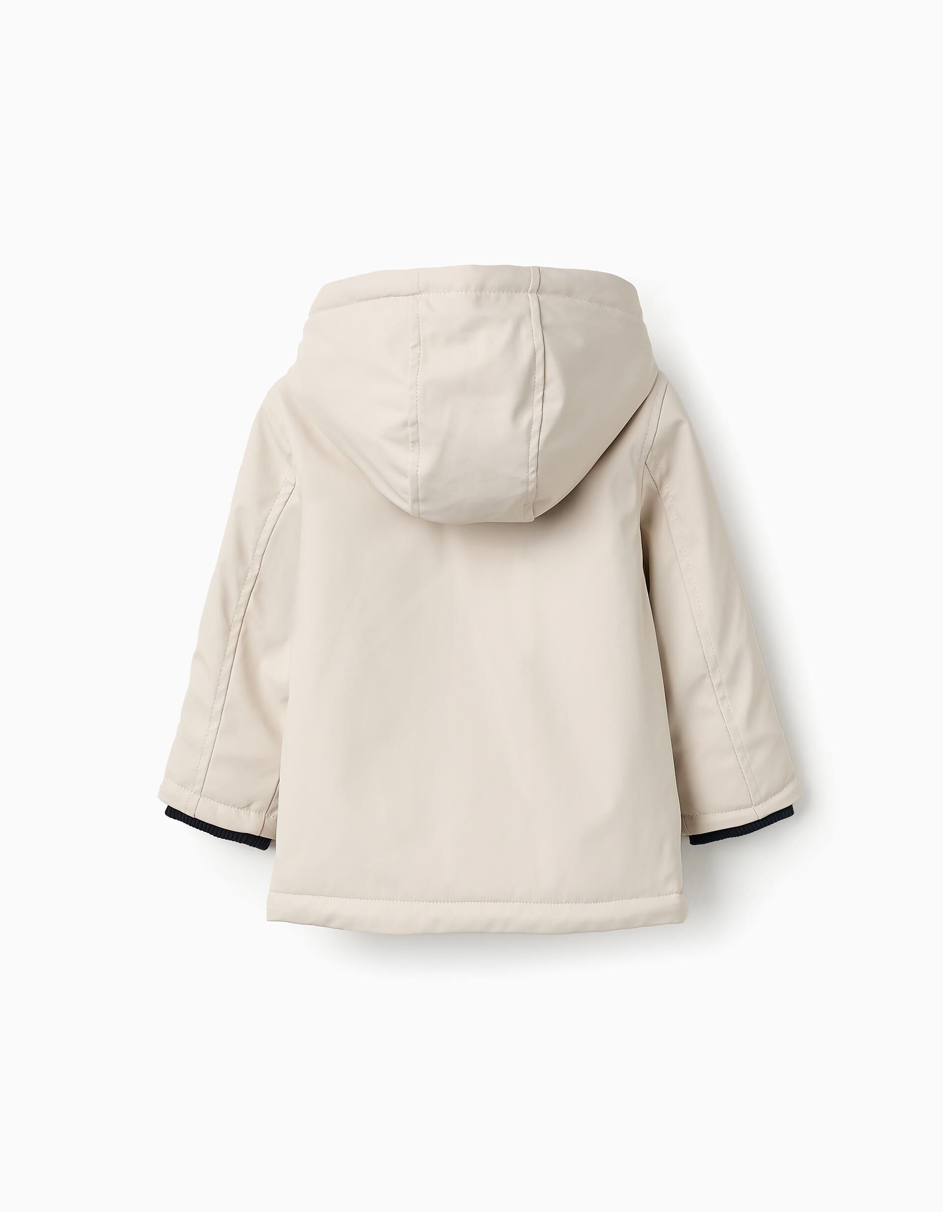 Rubber Parka with Jersey Lining for Baby Boys Beige | Saudi Arabia