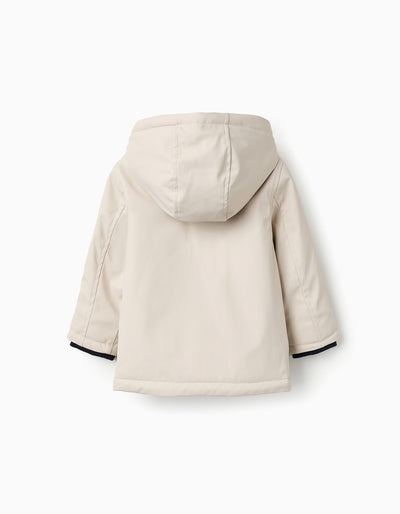Rubber Parka with Jersey Lining for Baby Boys Beige | Saudi Arabia
