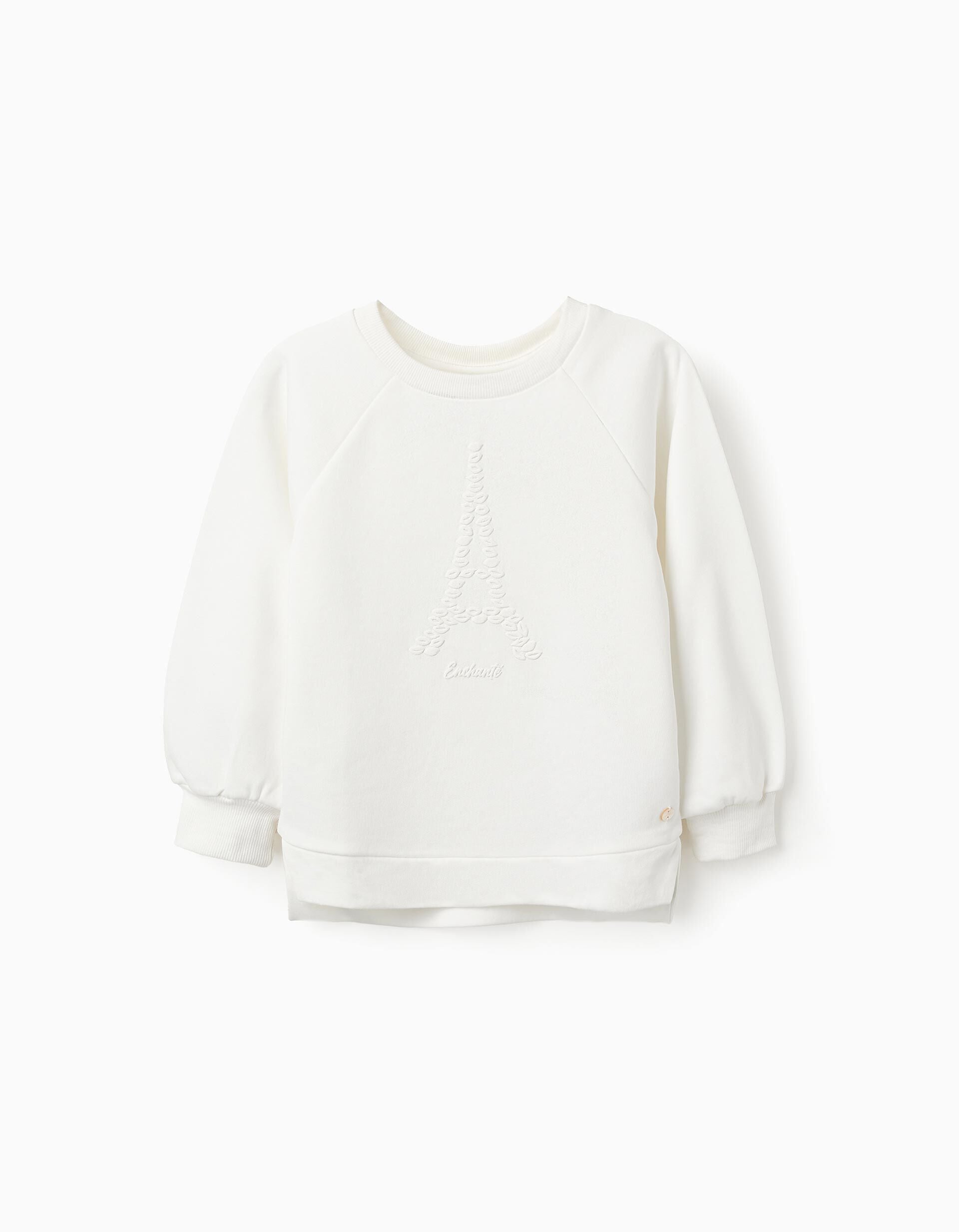 Sweatshirt for Girls 'Paris' White | Saudi Arabia