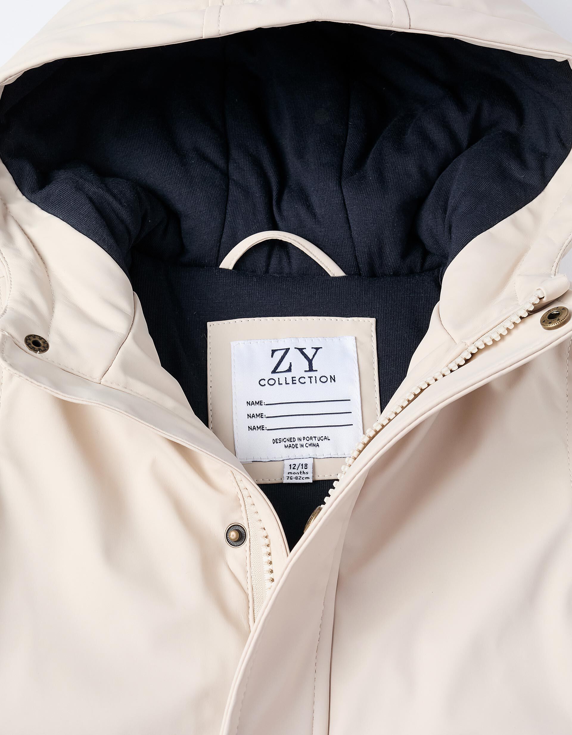 Rubber Parka with Jersey Lining for Baby Boys Beige | Saudi Arabia