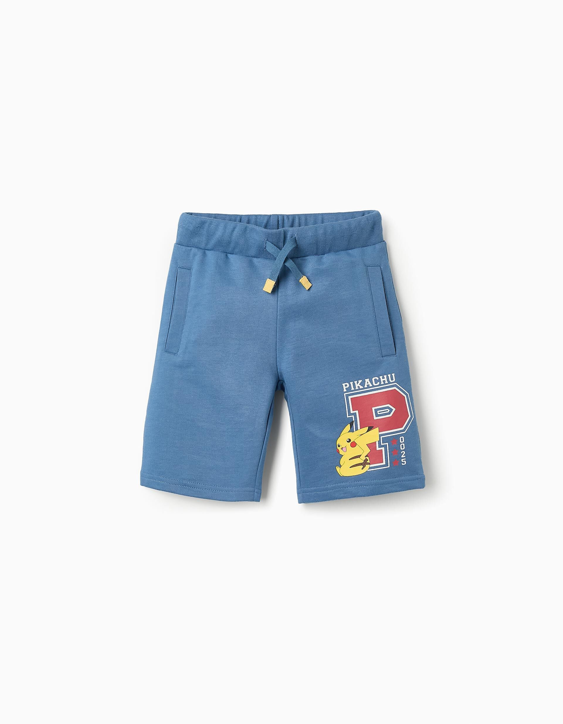 Cotton Shorts for Boys 'Pikachu' Blue | Saudi Arabia
