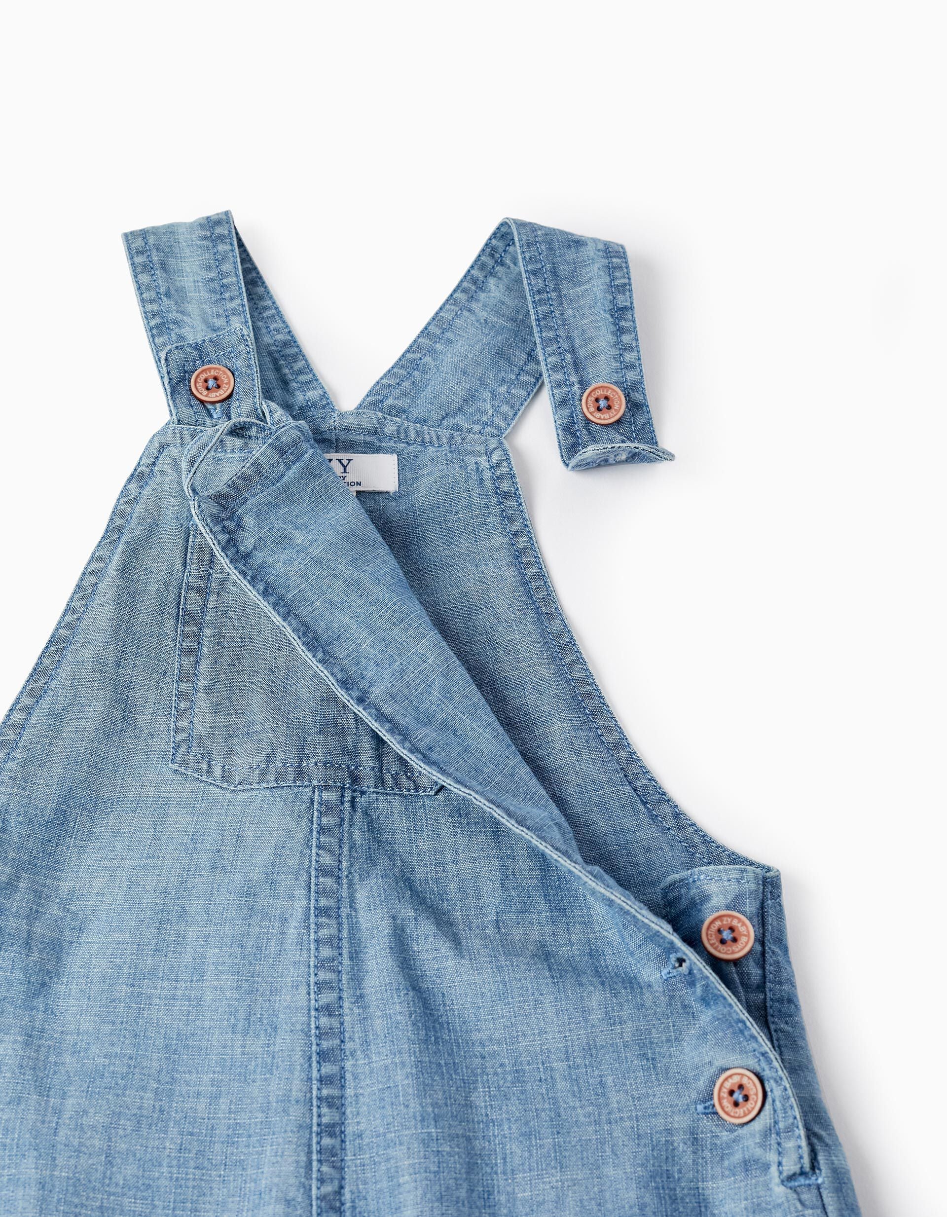 Cotton Denim Dungarees for Baby Boys Blue | Saudi Arabia