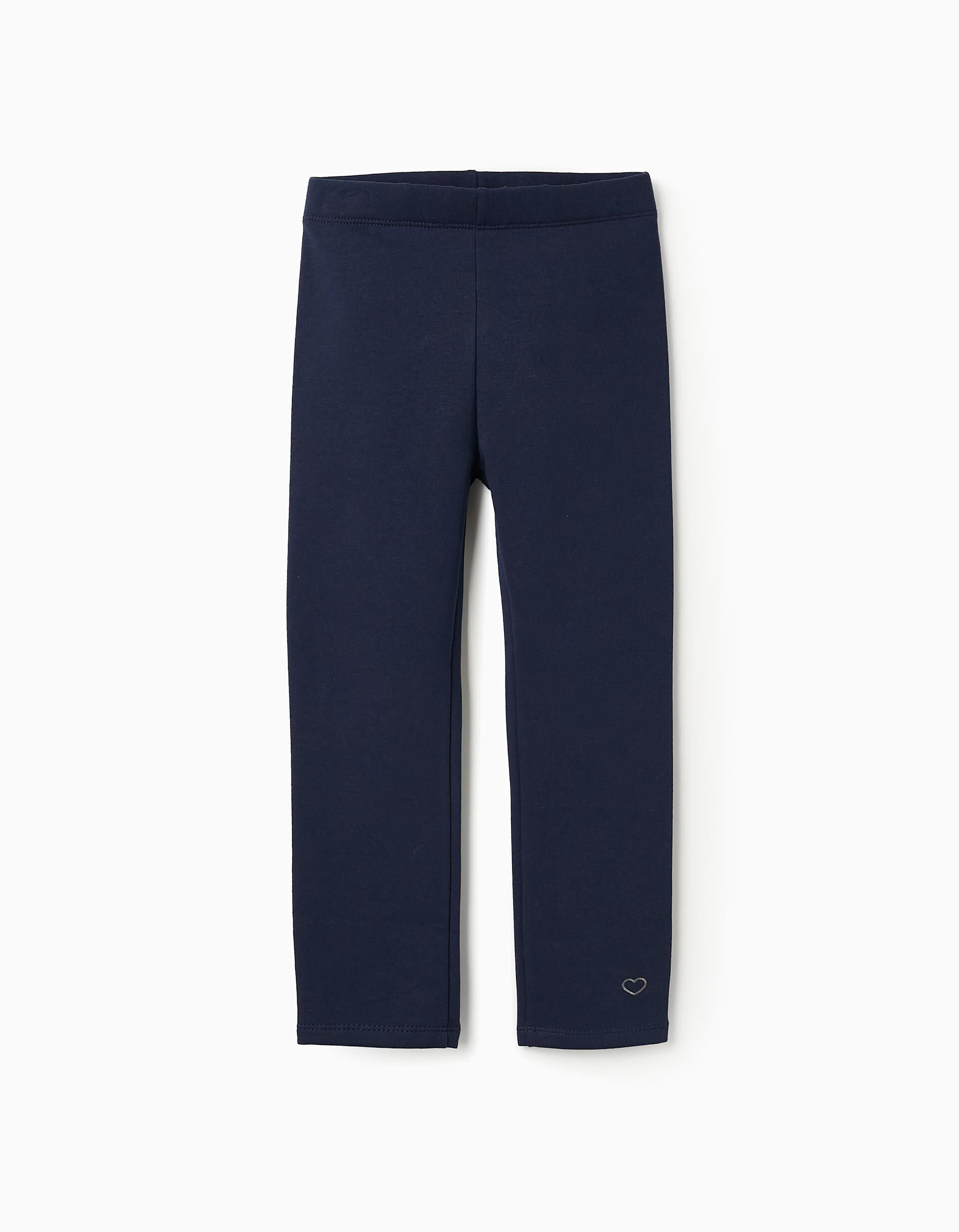 Brushed Leggings for Girls Dark Blue | Saudi Arabia