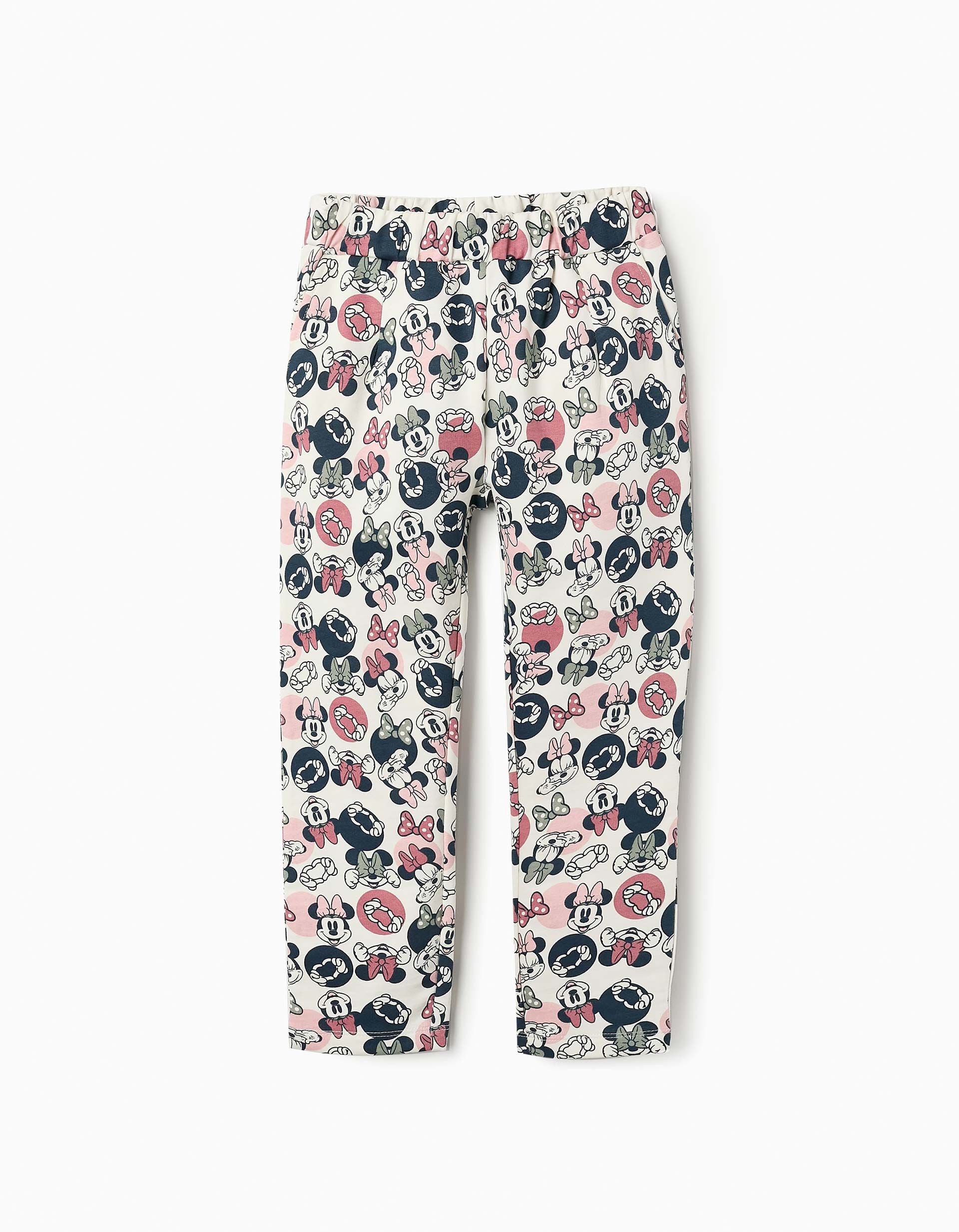 Trousers with Print for Girls 'Minnie' White/Pink | Saudi Arabia