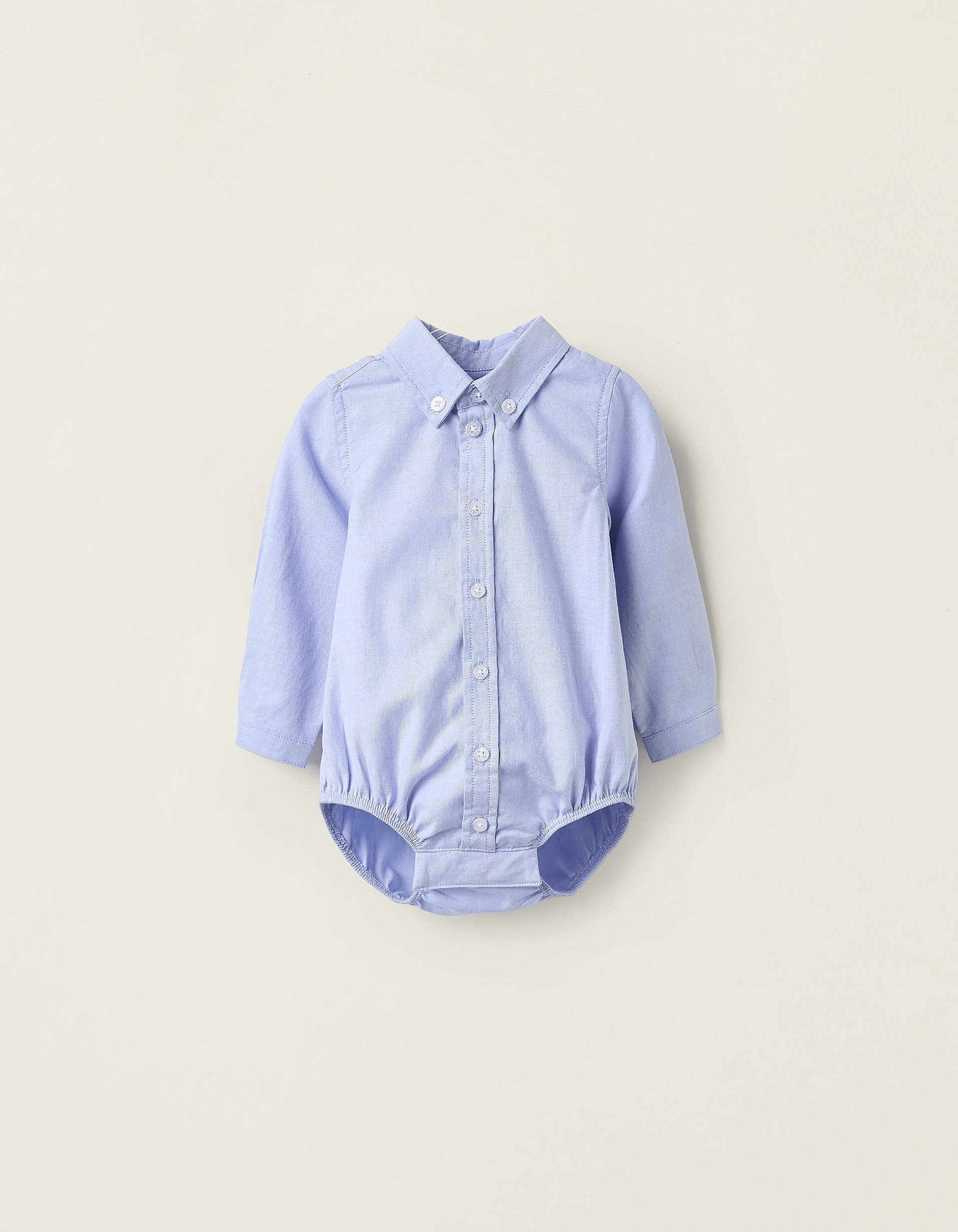Oxford Bodysuit-shirt for Newborn Boys, Blue | Saudi Arabia