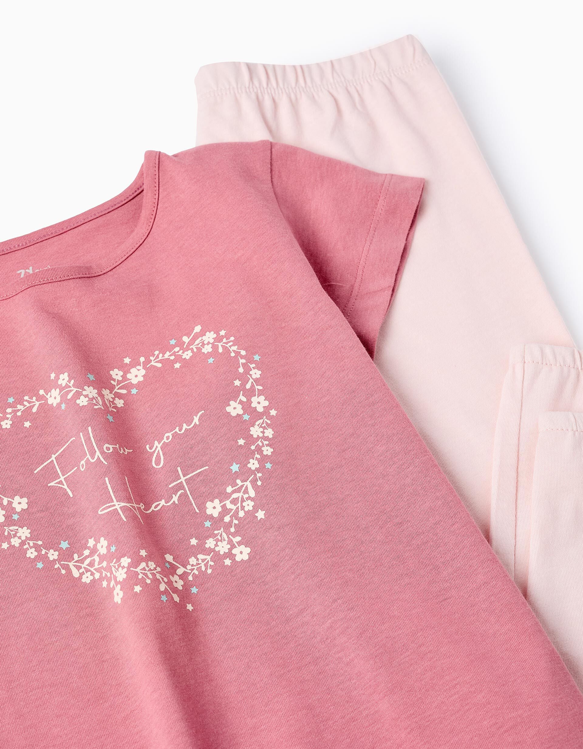 Cotton Pyjama for Girls 'Heart', Pink | Saudi Arabia