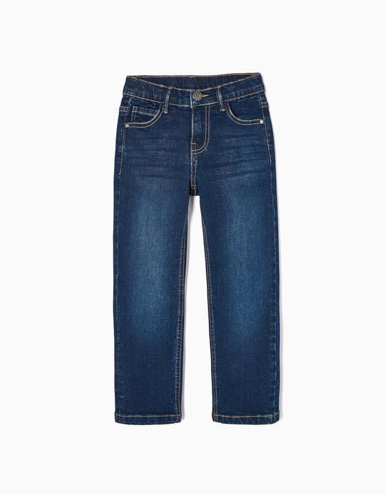 COTTON JEANS FOR BOYS 'SLIM FIT' DARK BLUE