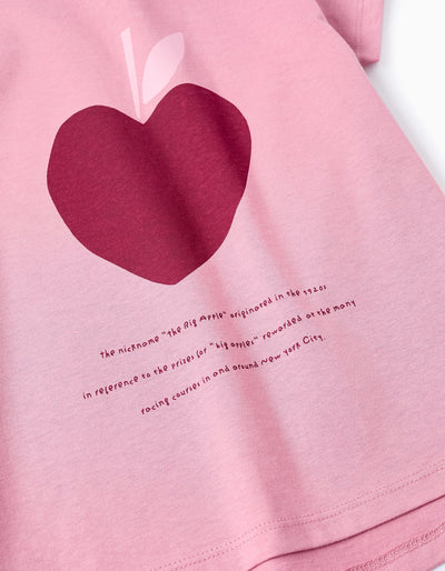 Cotton T-shirt for Girls 'Big Apple' Pink | Saudi Arabia