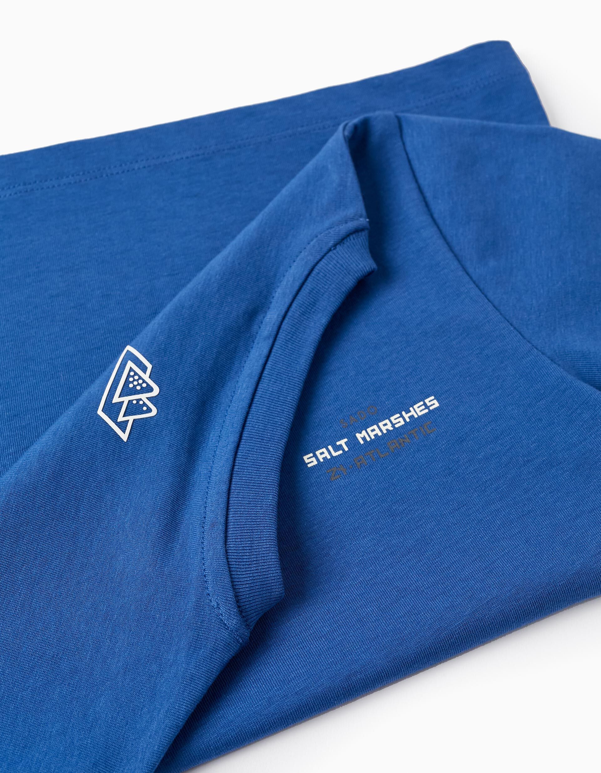 Cotton T-Shirt for Boys 'Salt Marshes' Dark Blue | Saudi Arabia
