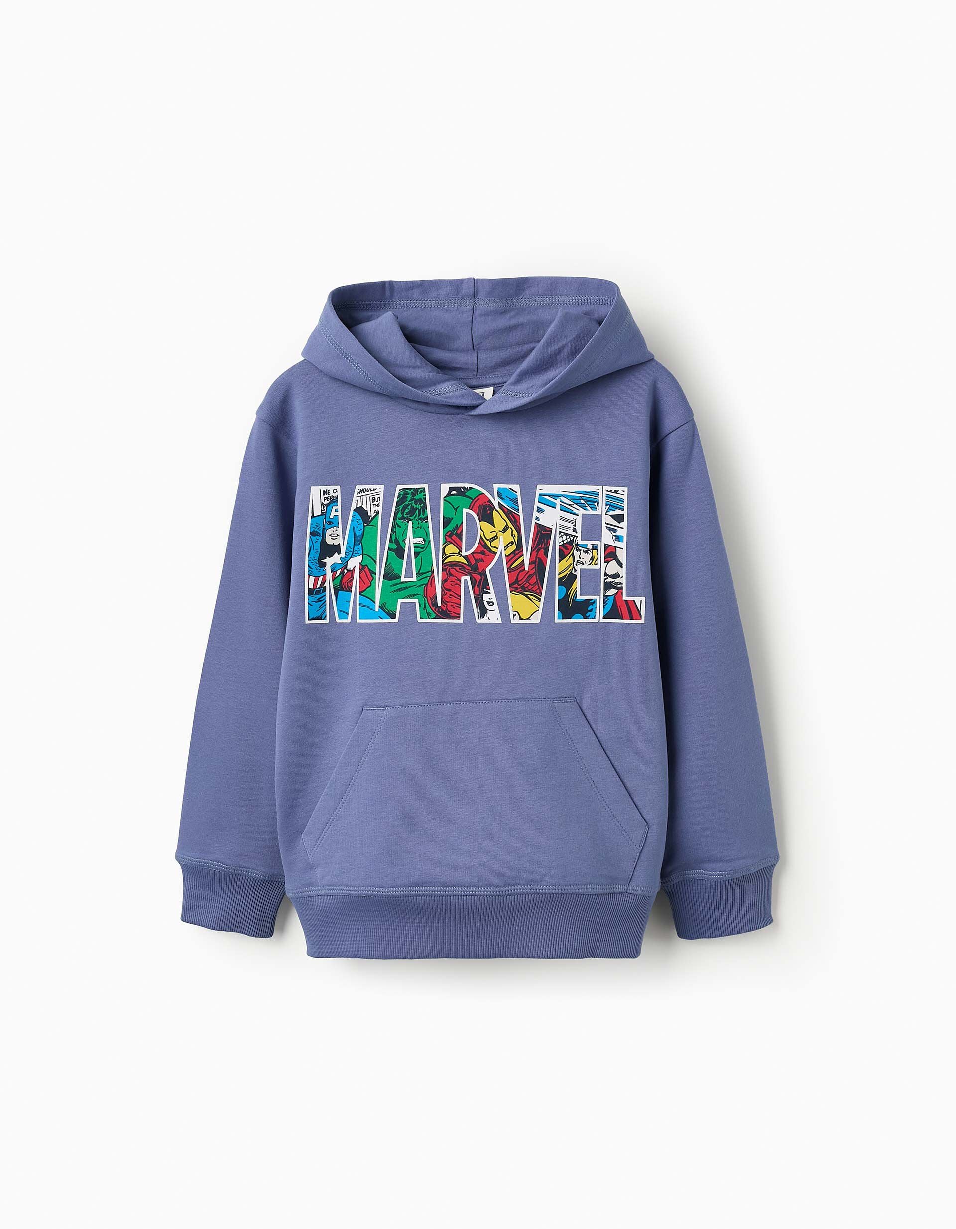Hooded Sweatshirt for Boys 'Marvel' Blue | Saudi Arabia